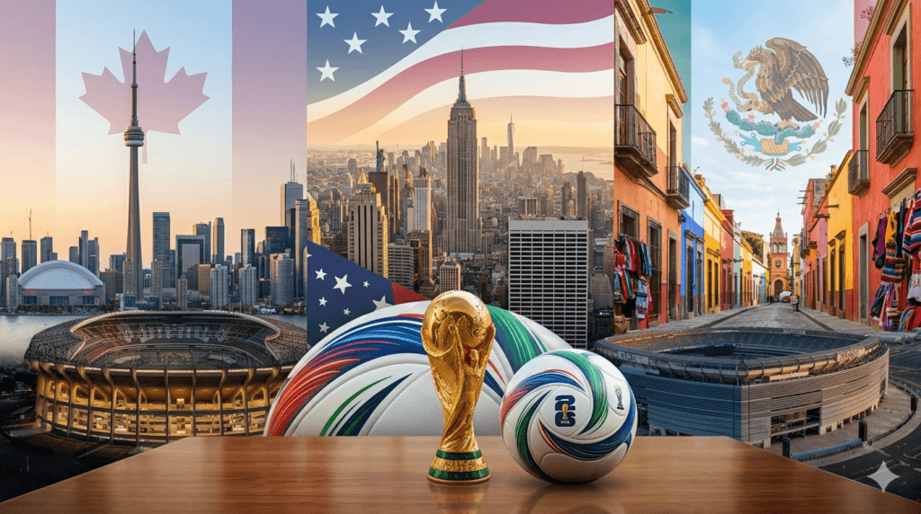 Três nações, um só quintal. 2026 será o maior exercício de antropologia, design e paixão que o esporte já presenciou.